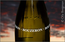 A bottle of Bouzeron by Domaine Chanzy.