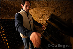 Lucas d’Heilly at Domaine du Chétif Quart in Cercot, Burgundy.