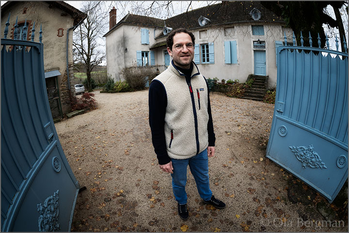 Lucas d’Heilly at Domaine du Chétif Quart in Cercot, Burgundy.