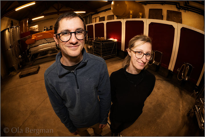 Benoit and Mylène Nicolas at Domaine Nicolas in Nolay, Burgundy.